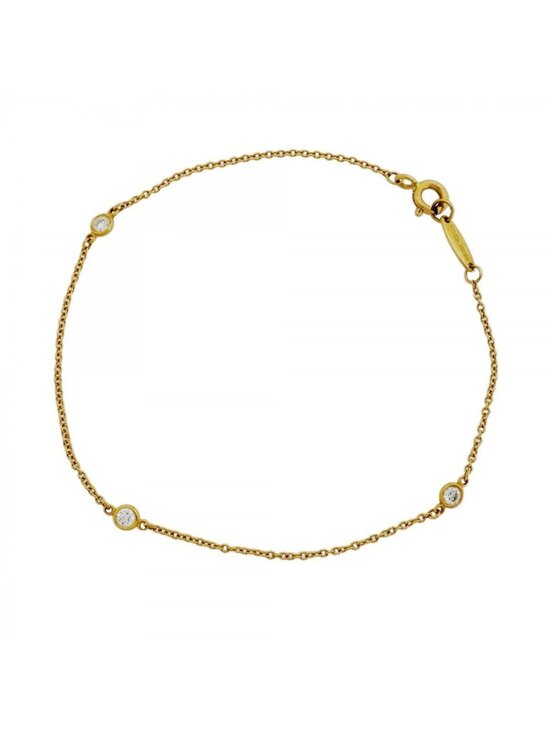 Tiffany & Co Bracelet by the Yard 18k Yellow Gold Diamond